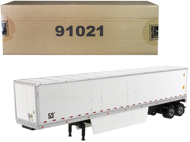 53' Dry Cargo Van Trailer White "Transport Series" 1/50 Diecast Model by Diecast Masters  free shipping USA