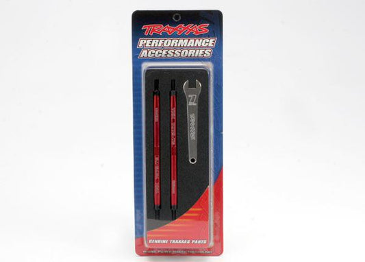 Traxxas 5338R Lightweight Aluminum Turnbuckle Red Revo Summit E-Revo (2)