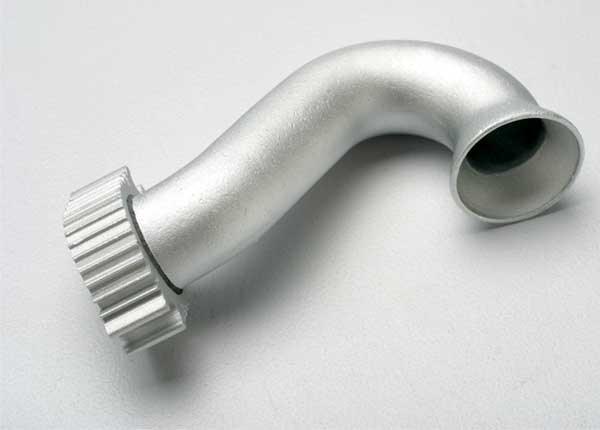 Traxxas 5340 Aluminum Exhaust Header Silver Revo Slayer