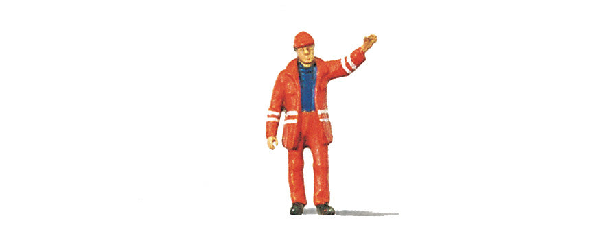 Preiser 28009 HO Scale Railway Shunter Figure