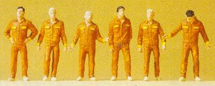 Preiser 74009 1/100 Scale People Working - 1:100 Scale Mechanics