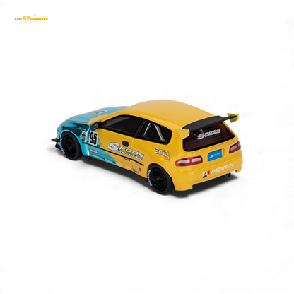 (Pre-Order) ET Model Honda Civic EG6 Rocket Bunny Spoon Blue 1:64