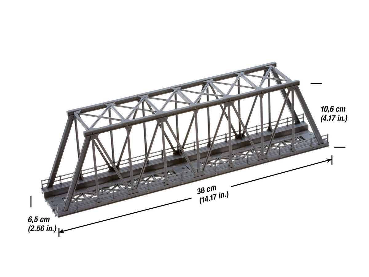 Noch 21320 HO Scale Thru Truss Bridge, 35.6 x 5.7 cm