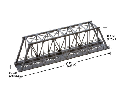 Noch 21320 HO Scale Thru Truss Bridge, 35.6 x 5.7 cm