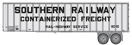 Walthers SceneMaster 2614 HO Flexi-Van 40' Trailer Southern