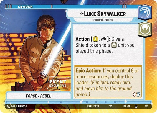 Luke Skywalker - Faithful Friend (Hyperspace) (Event Promo) (1/2) [Miscellaneous]
