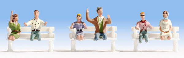 Noch 15911 HO Scale Convertible Auto Drivers -- pkg(6)