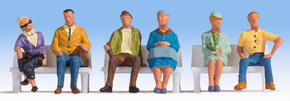 Noch 15532 HO Scale Seated People -- Set #2 pkg(6)