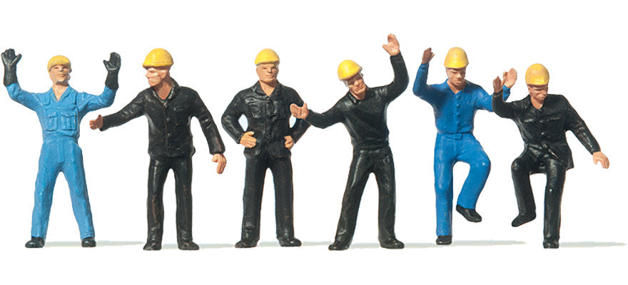Preiser 14105 HO Scale Railway Shunters Figure Set