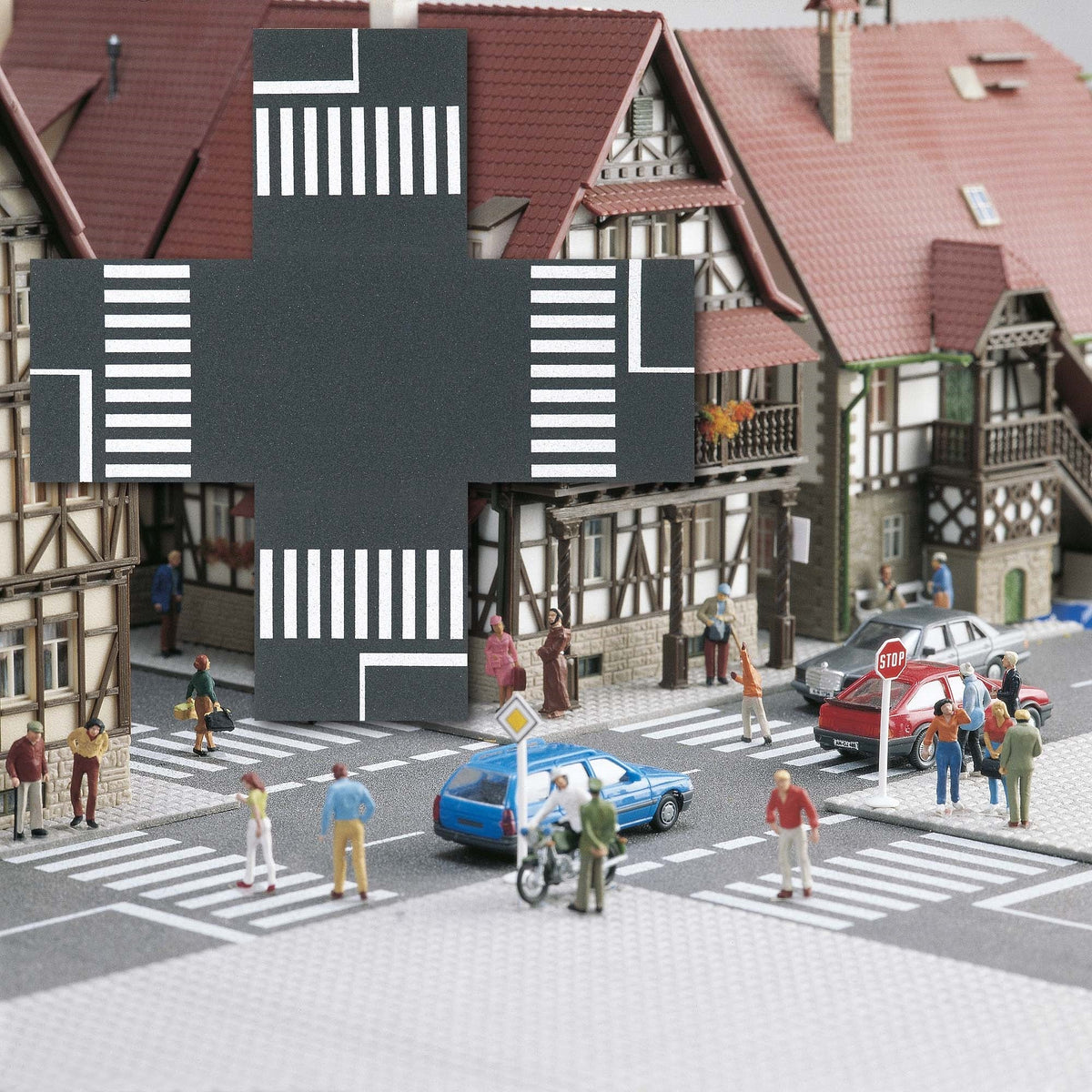 Busch 7074 HO Scale Self-Adhesive Street Intersection