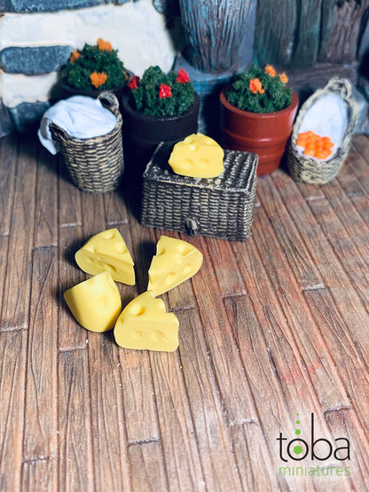 Toba Miniatures 1101 1/12 Scale Swiss Cheese Pieces (5)