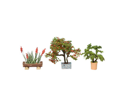 Noch 14020 HO Ornamental Plants in Tubs, Set #4, 3 Pcs