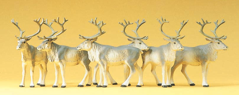Preiser 20394 HO Scale Reindeer Animal Figure Set