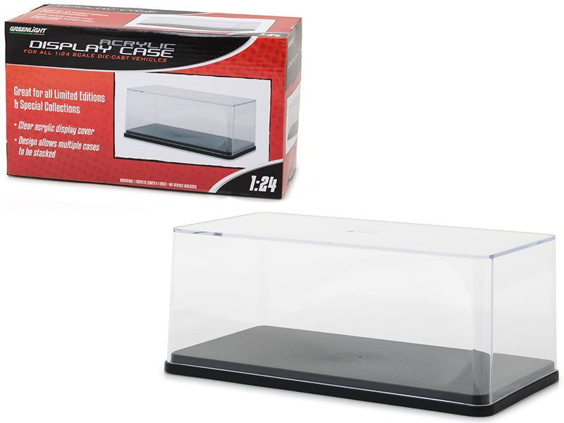 Collectible Display Show Case with Black Plastic Base for 1/24 Scale Models by Greenlight  free shipping USA