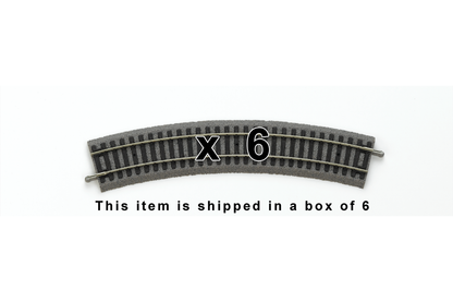 Piko 55412 HO Scale Roadbed Curved Track R2/30, Box of 6