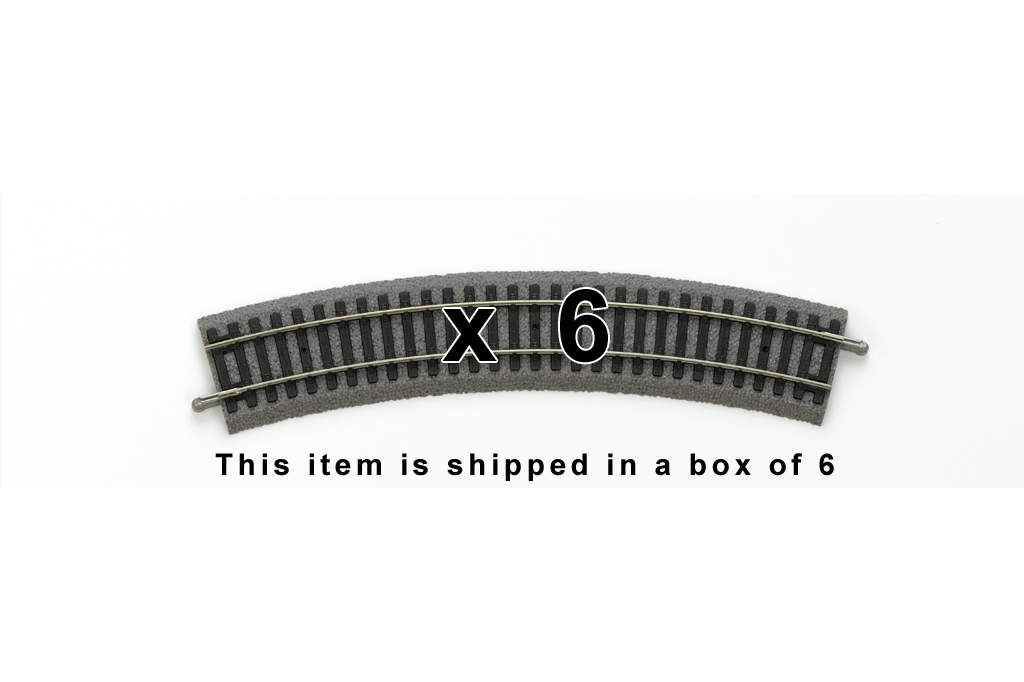 Piko 55412 HO Scale Roadbed Curved Track R2/30, Box of 6