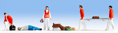 Noch 15094 HO Scale Paramedics & Patients Figure Set, 6 pcs