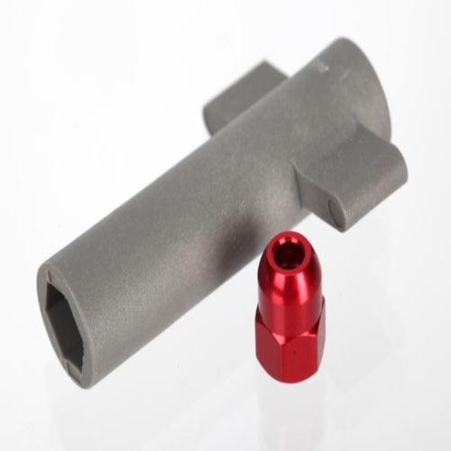 Traxxas 5526R Antenna Crimp Nut Aluminum Red Anodized Slash