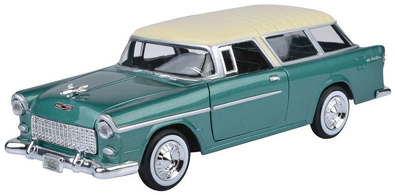 Motormax 73248AC-GR 1/24 1955 Chevrolet Bel Air Nomad, Green