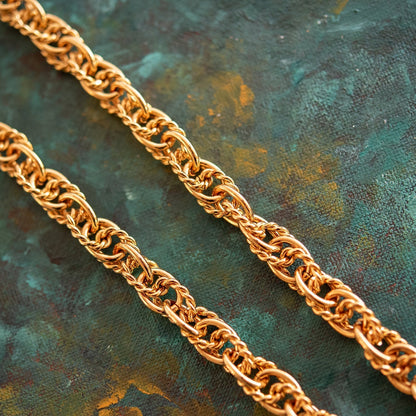 Vintage Oscar De La Renta 24 Inch Gold Tone Link Chain Necklace Size: G by PVD Vintage Jewelry