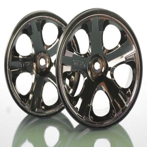 Traxxas 5576A All-Star 2.8" Black Chrome Wheels (2) Nitro Jato