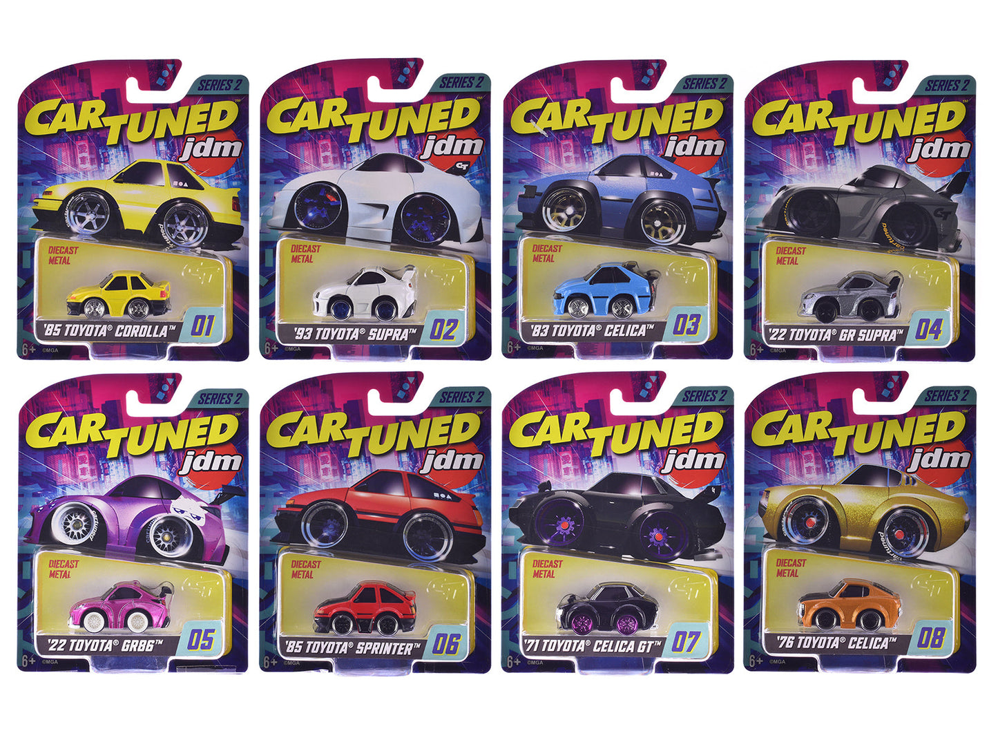 JDM Tuners Series 2 Set of 8 Pieces Diecast Model Cars by CarTuned  free shipping USA