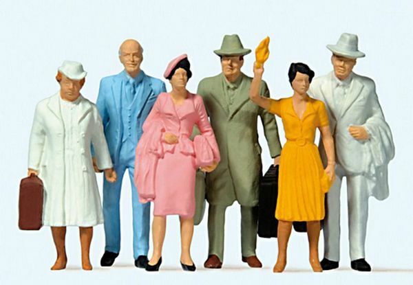 Preiser 63202 1/32 Scale Standing Passengers Set #1 pkg(6)
