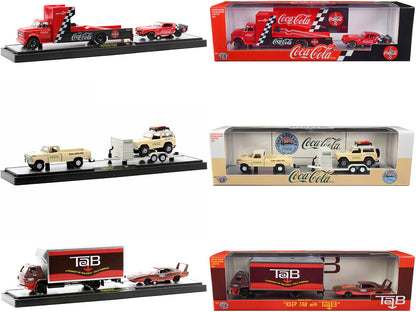 Auto Haulers "Sodas" Set of 3 pieces Release 21 Limited Edition to 8400 pieces Worldwide 1/64 Diecast Models by M2 Machines  free shipping USA