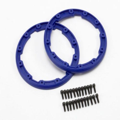 Traxxas 5666 Sidewall Protector Beadlock Style Blue (2)