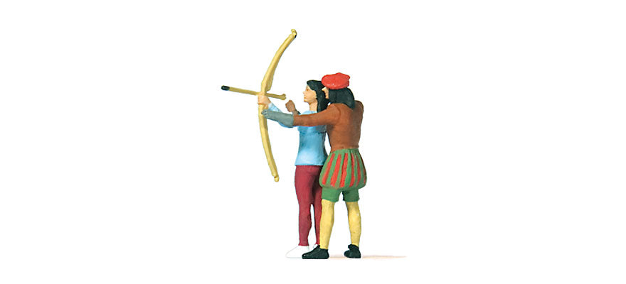 Preiser 28219 HO Scale Archery Instructor with Student Figures pkg(2)