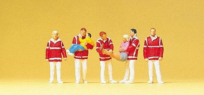 Preiser 10518 HO Scale Working People Paramedics Carrying a Patient