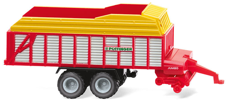 Wiking 095602 1/160 Pottinger Jumbo Loading Trailer, Red Yellow