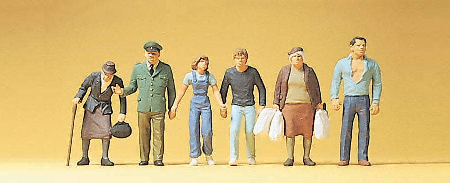 Preiser 10378 HO Scale Passers-By w/Policeman Figure Set