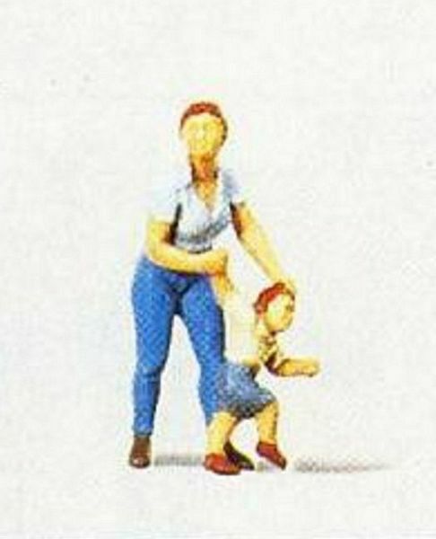 Preiser 28023 HO Scale Individual Figure - Pedestrians Mother w/Child