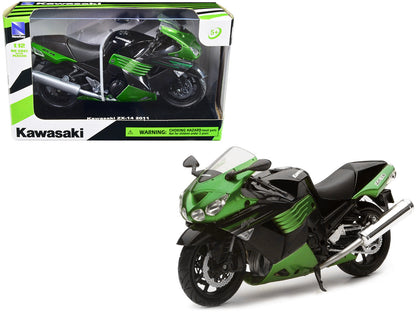 2011 Kawasaki ZX-14 Ninja Green Motorcycle Model 1/12 by New Ray  free shipping USA
