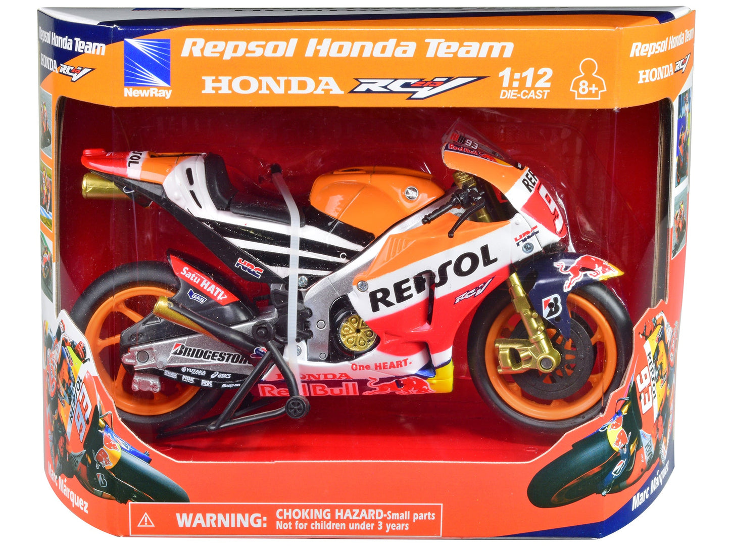 Honda RC213V Motorcycle #93 Marc Marquez "Repsol Honda Team" MotoGP (2015) 1/12 Diecast Model by New Ray  free shipping USA