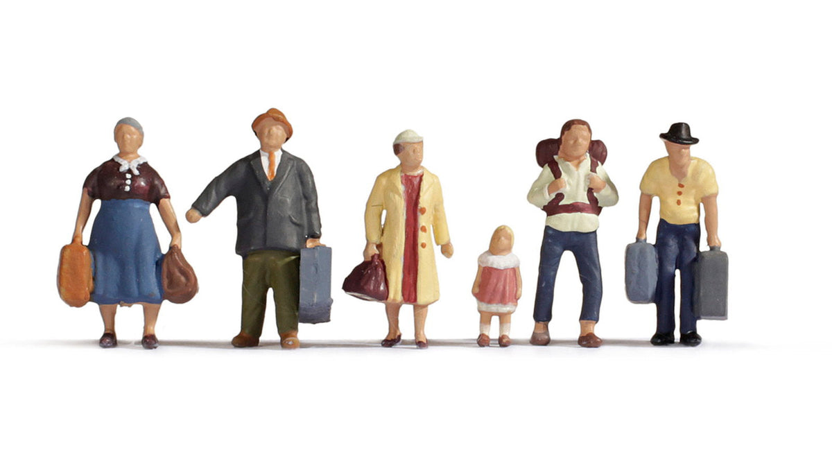 Noch 15218 HO Scale Passengers with Luggage Set #1, 6 pcs