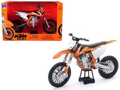 KTM 450 SX-F Dirt Bike Orange and White 1/10 Diecast Motorcycle Model by New Ray  free shipping USA