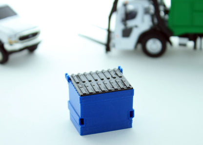 3D To Scale 64-230-BL 1/64 Trash Dumpster, Blue