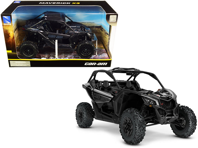 CAN-AM Maverick X3 ATV Triple Black 1/18 Diecast Model by New Ray  free shipping USA