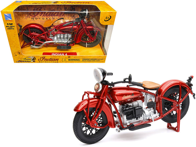 1930 Indian 4 Red 1/12 Diecast Motorcycle Model by New Ray  free shipping USA