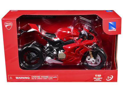 Ducati Panigale V4S Motorcycle Red 1/12 Diecast Motorcycle Model by New Ray  free shipping USA