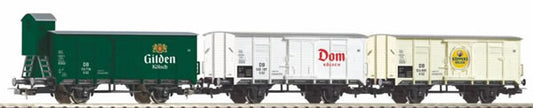 Piko 58372 HO Scale 1/87 3-Car Set Beer Reefers Kölsch DB III