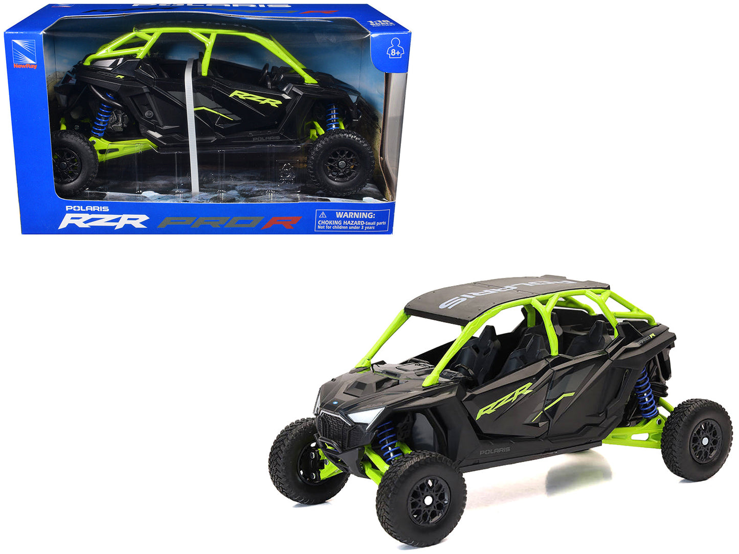 Polaris RZR Pro R UTV Black and Lime Green 1/18 Diecast Model by New Ray  free shipping USA