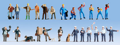 Noch 16109 HO Scale At Work XL Figure Set -- pkg(25)