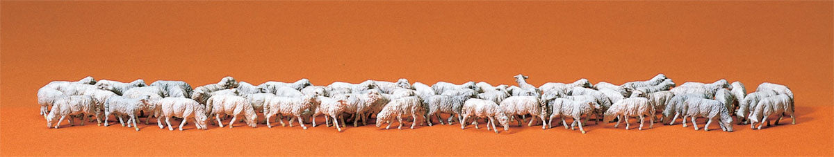 Preiser 14411 HO Scale Flock of 60 Sheep Figure Set