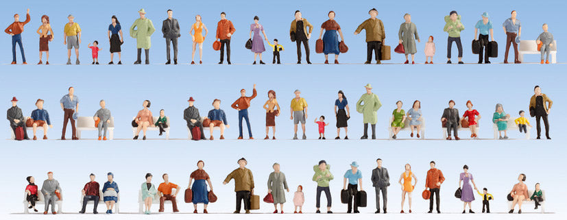 Noch 47401 TT Scale Mega Economy Figure Set, pkg(60)