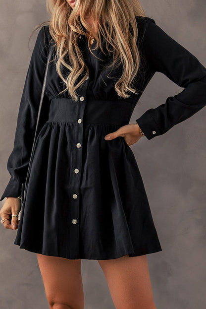 Leia Long Sleeve Shirt Mini Dress by Poppy Lee Lane