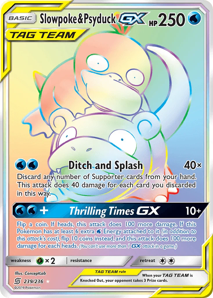 Slowpoke & Psyduck GX (239/236) [Sun & Moon: Unified Minds]
