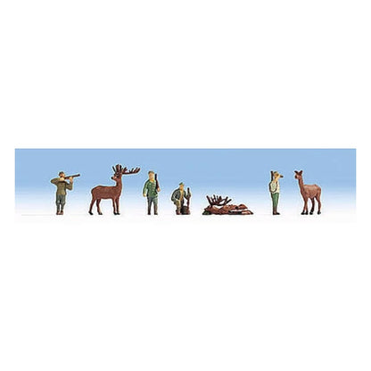 Noch 15731 HO Scale Deer Hunting -- 3 Deer, 4 Hunters